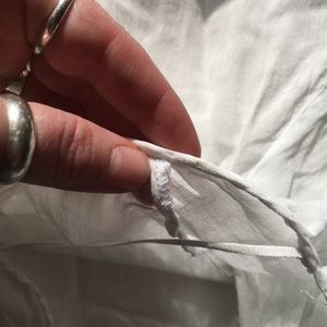 Zara white linen blouse